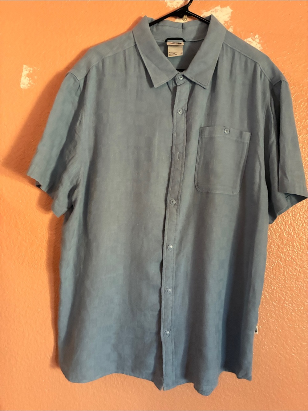 The North Face Men's Light Blue Short-Sleeve Button-Down Shirt